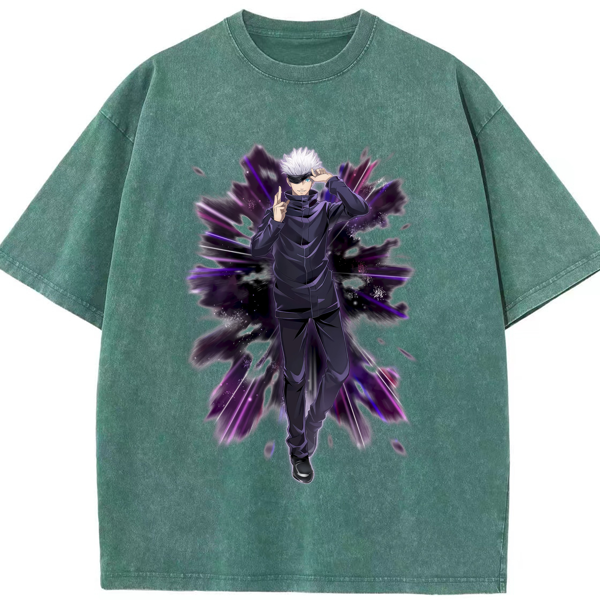（画像用） 呪術廻戦 Jujutsu Kaisen 綿100% ヴィンテージ風 半袖Tシャツ（フロントプリント）